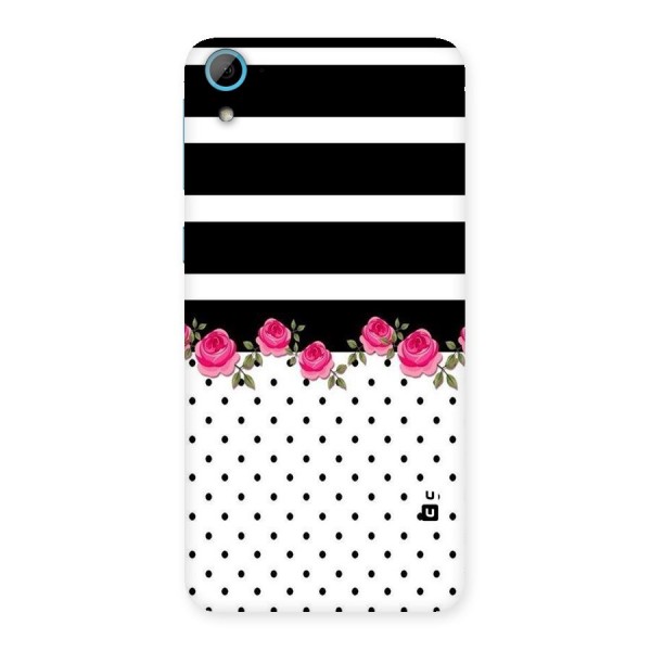 Dots Roses Stripes Back Case for HTC Desire 826