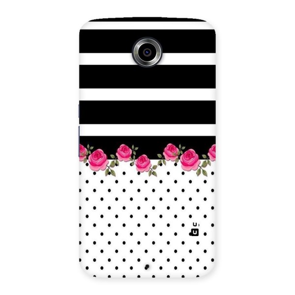 Dots Roses Stripes Back Case for Nexsus 6