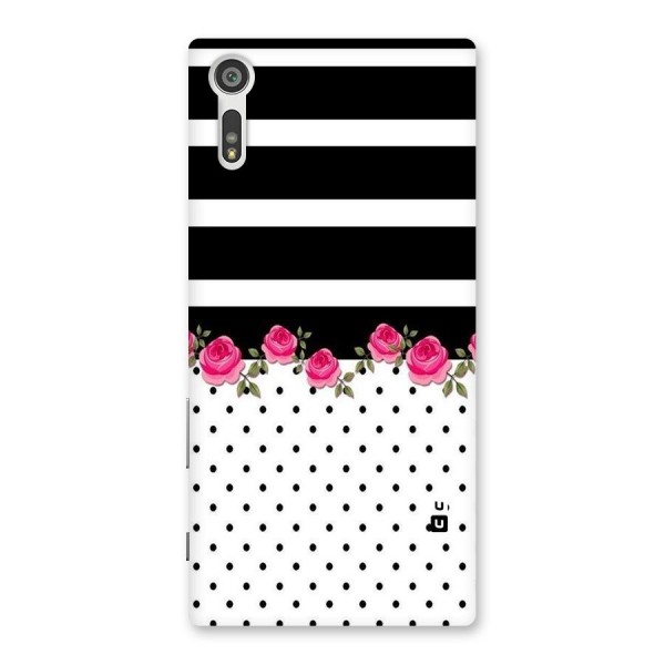 Dots Roses Stripes Back Case for Xperia XZ