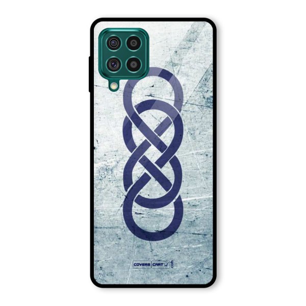 Double Infinity Rough Glass Back Case for Galaxy F62