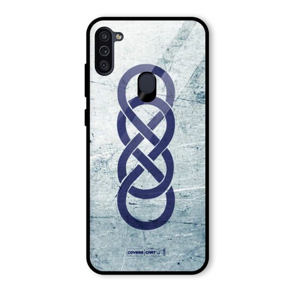 Double Infinity Rough Glass Back Case for Galaxy M11