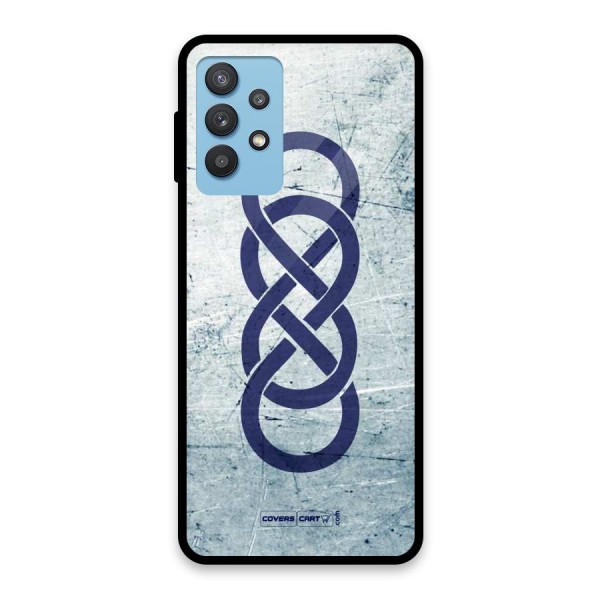 Double Infinity Rough Glass Back Case for Galaxy M32 5G