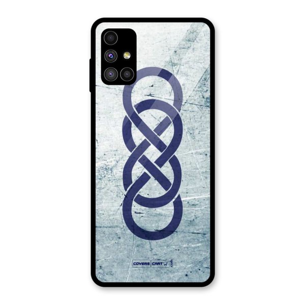 Double Infinity Rough Glass Back Case for Galaxy M51