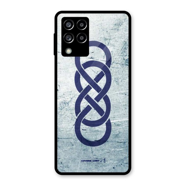 Double Infinity Rough Glass Back Case for Galaxy M53 5G