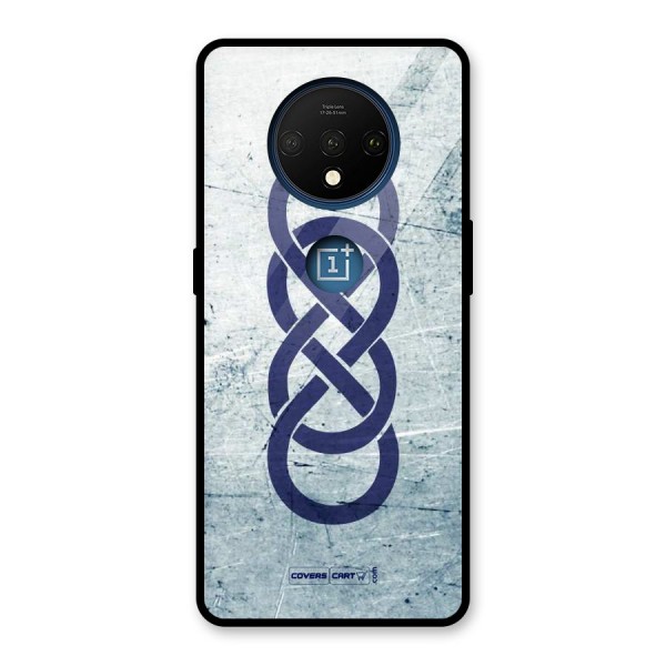Double Infinity Rough Glass Back Case for OnePlus 7T