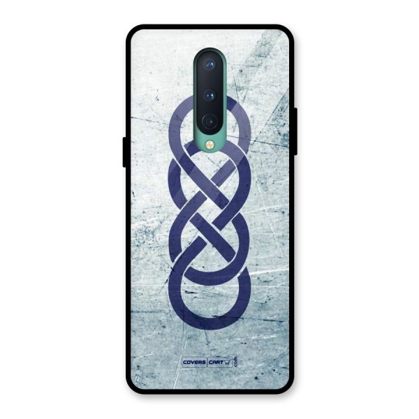 Double Infinity Rough Glass Back Case for OnePlus 8