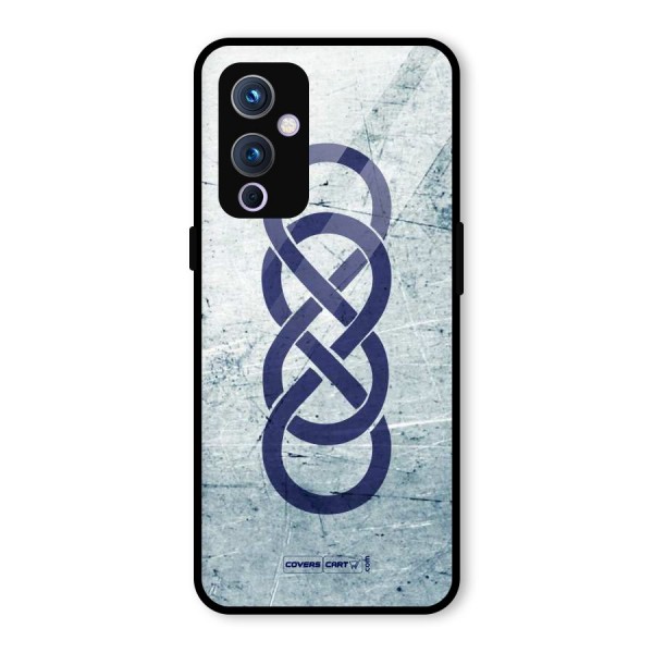 Double Infinity Rough Glass Back Case for OnePlus 9