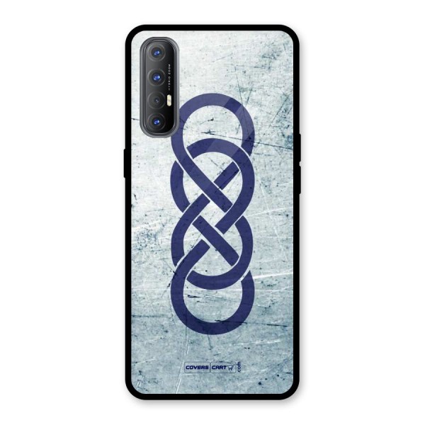 Double Infinity Rough Glass Back Case for Oppo Reno3 Pro