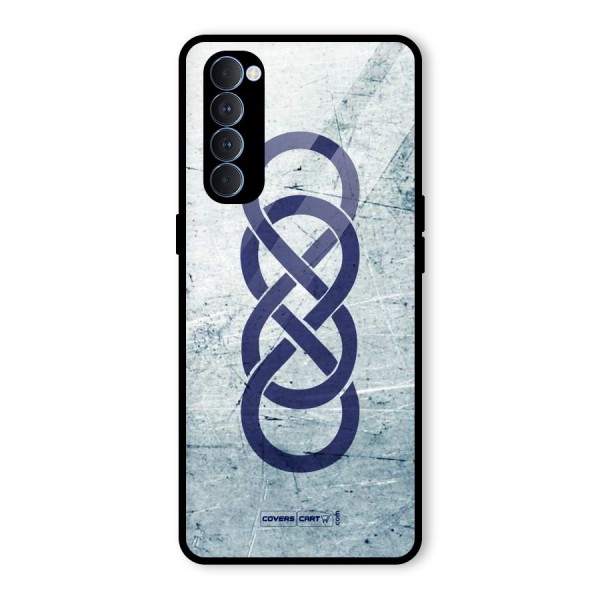 Double Infinity Rough Glass Back Case for Oppo Reno4 Pro