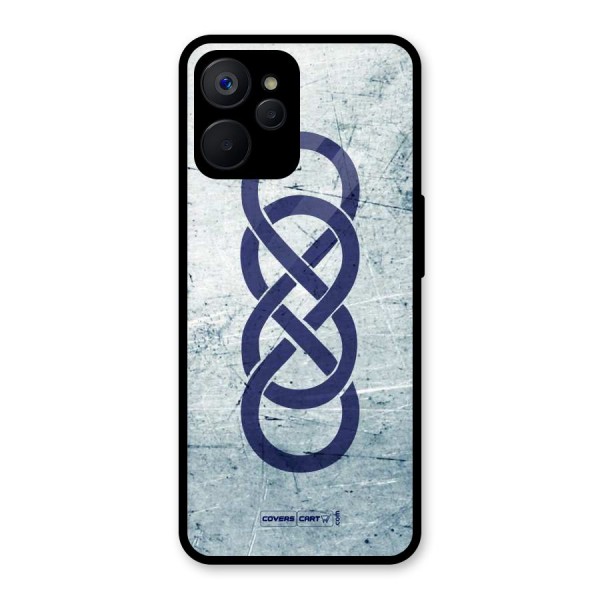 Double Infinity Rough Glass Back Case for Realme 9i 5G