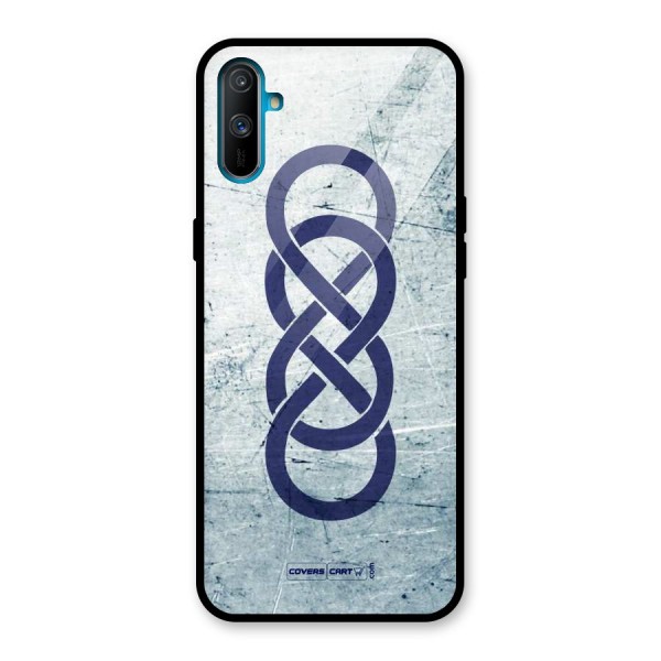 Double Infinity Rough Glass Back Case for Realme C3