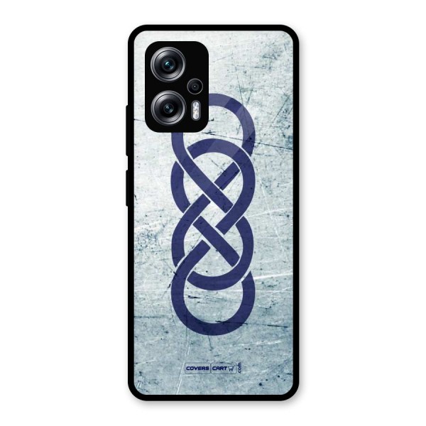 Double Infinity Rough Glass Back Case for Redmi K50i