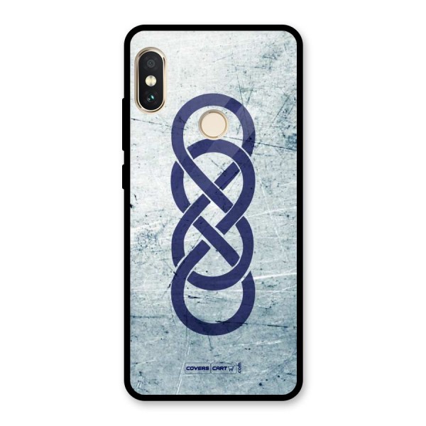 Double Infinity Rough Glass Back Case for Redmi Note 5 Pro