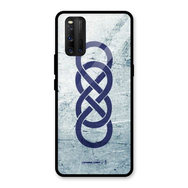 Double Infinity Rough Glass Back Case for Vivo iQOO 3
