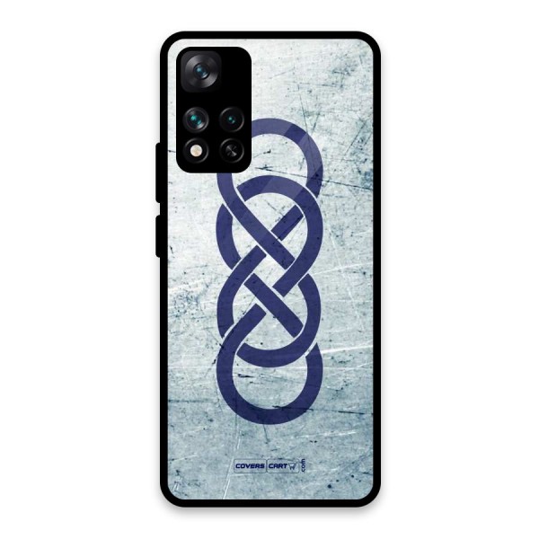 Double Infinity Rough Glass Back Case for Xiaomi 11i HyperCharge 5G