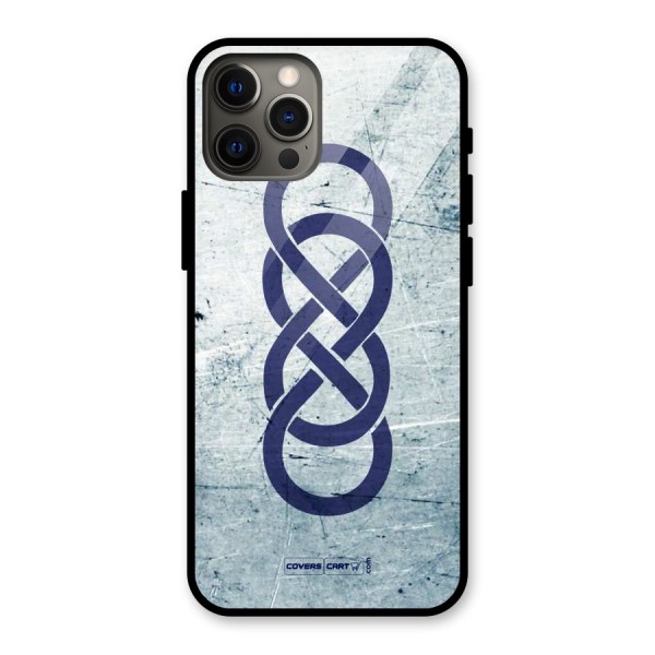 Double Infinity Rough Glass Back Case for iPhone 12 Pro Max