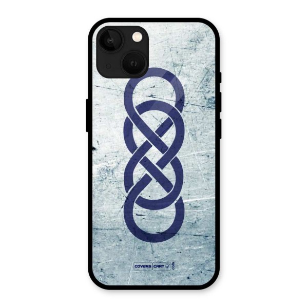 Double Infinity Rough Glass Back Case for iPhone 13