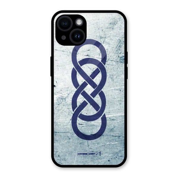Double Infinity Rough Glass Back Case for iPhone 14
