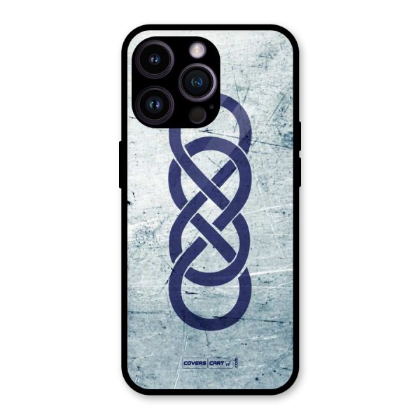 Double Infinity Rough Glass Back Case for iPhone 14 Pro Max