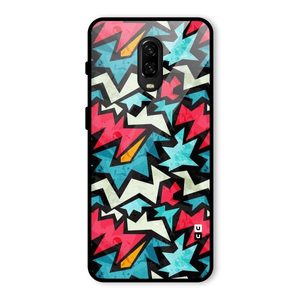 Electric Color Design Glass Back Case for OnePlus 6T