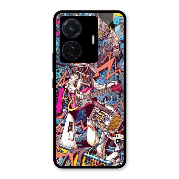 Electric Colors Glass Back Case for Vivo iQOO Z6 Pro
