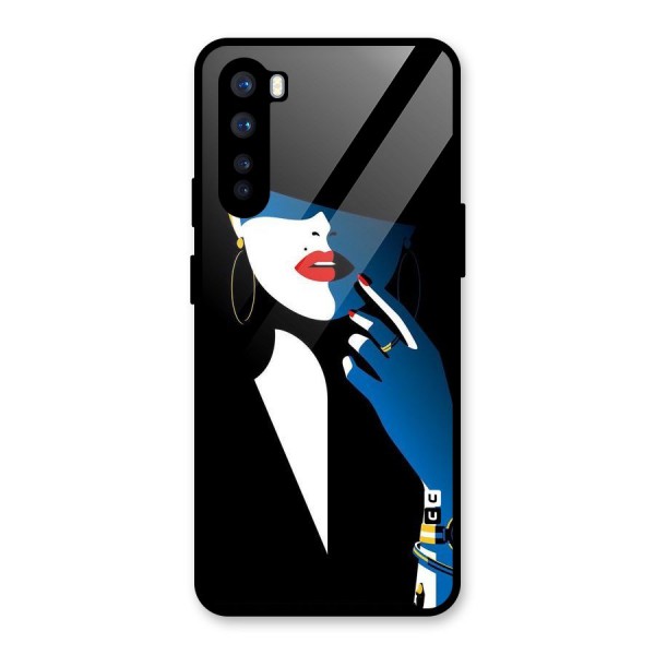 Elegant Woman Glass Back Case for OnePlus Nord