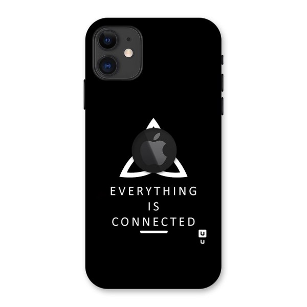 Everything is Connected Typography Back Case for iPhone 11 Logo Cut