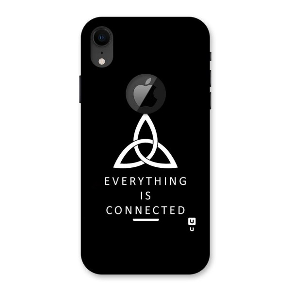 Everything is Connected Typography Back Case for iPhone XR Logo Cut