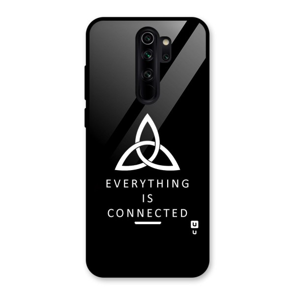 Everything is Connected Typography Glass Back Case for Redmi Note 8 Pro