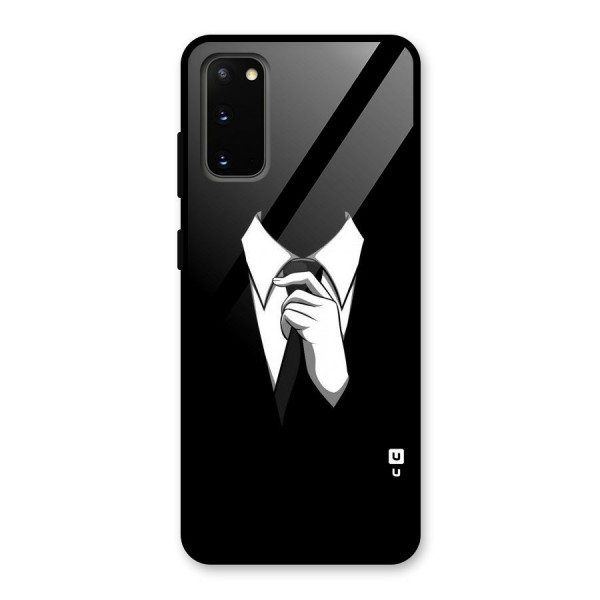 Faceless Gentleman Glass Back Case for Galaxy S20