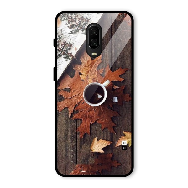 Fall Leaf Coffee Glass Back Case for OnePlus 6T