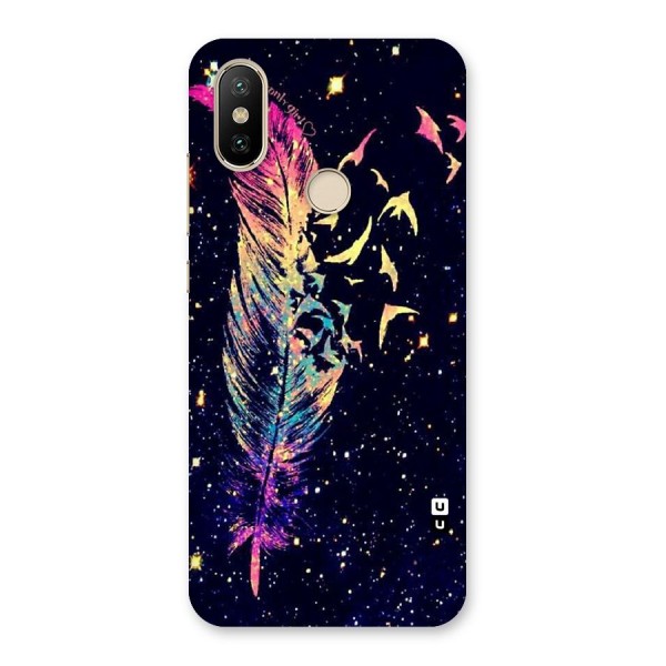 Feather Bird Fly Back Case for Mi A2