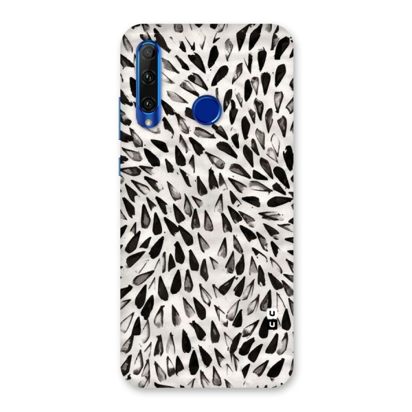 Feather Pattern Colorless Back Case for Honor 20i