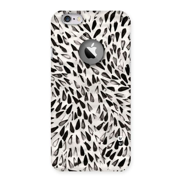 Feather Pattern Colorless Back Case for iPhone 6 Logo Cut