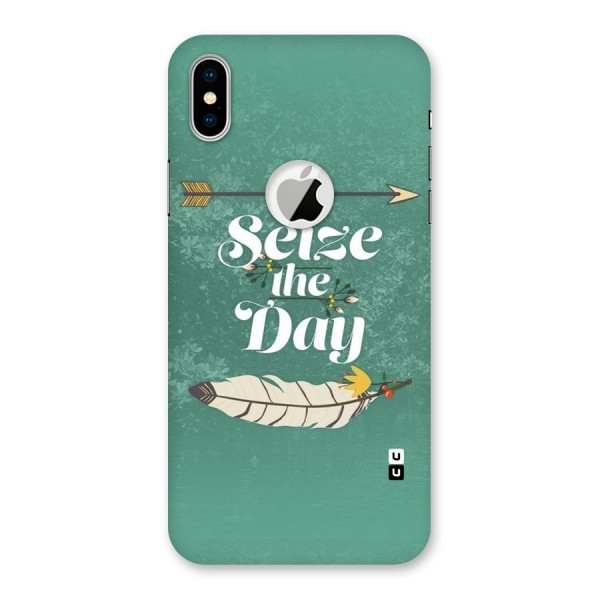 Feather Seize Back Case for iPhone X Logo Cut
