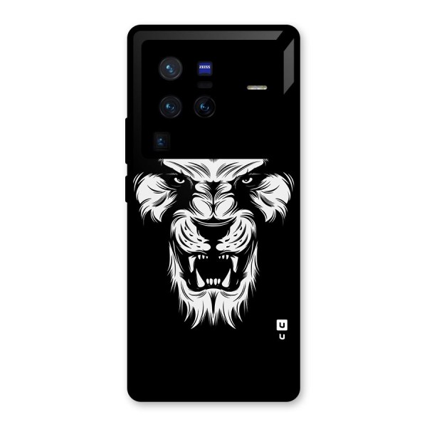 Fierce Lion Digital Art Glass Back Case for Vivo X80 Pro