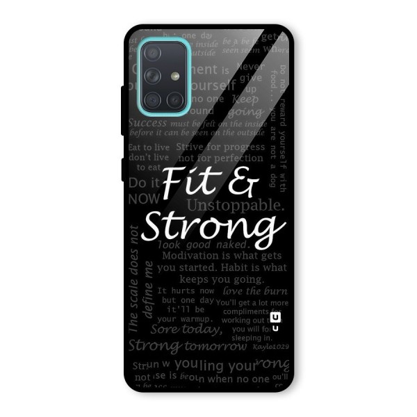 Fit And Strong Glass Back Case for Galaxy A71