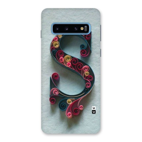 Floral Alphabet Back Case for Galaxy S10