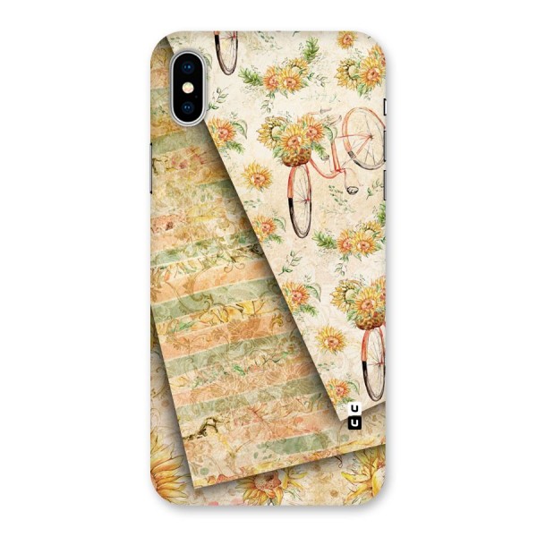 Floral Bicycle Back Case for iPhone X