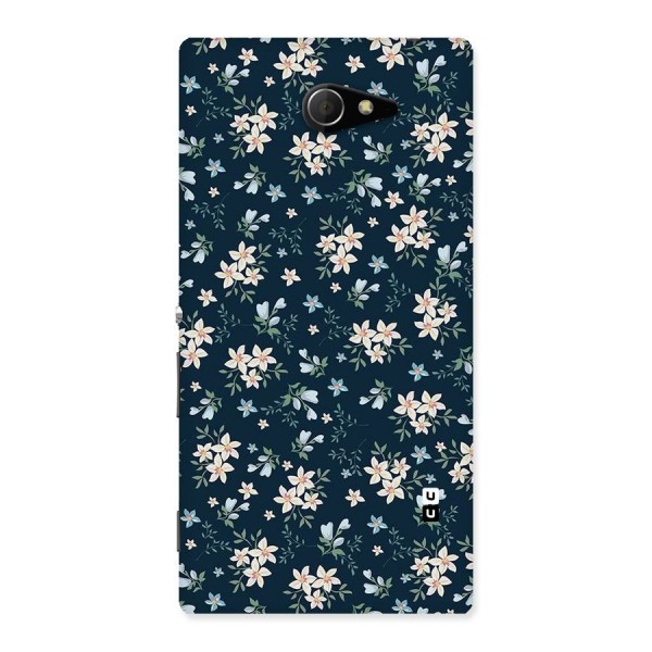 Floral Blue Bloom Back Case for Sony Xperia M2