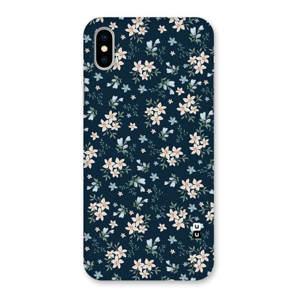 Floral Blue Bloom Back Case for iPhone X