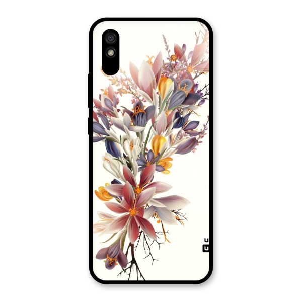 Floral Bouquet Glass Back Case for Redmi 9A