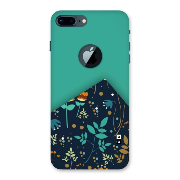 Floral Corner Back Case for iPhone 7 Plus Logo Cut