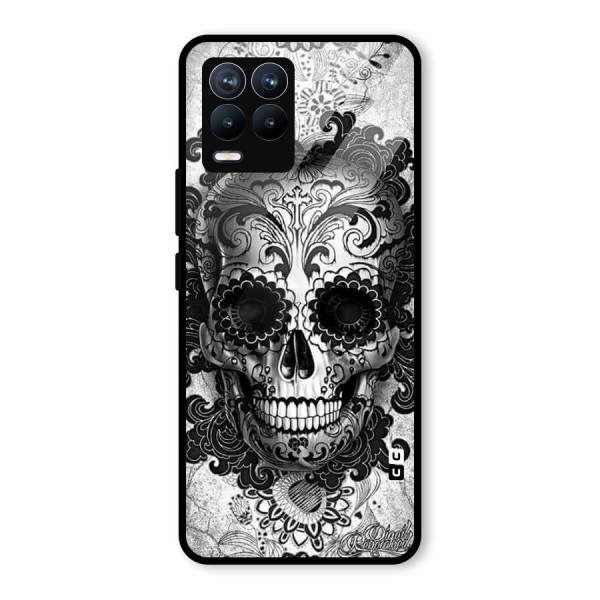 Floral Ghost Glass Back Case for Realme 8