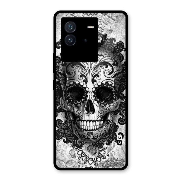 Floral Ghost Glass Back Case for Vivo iQOO Neo 6 5G