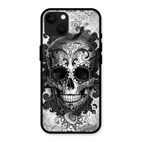 Floral Ghost Glass Back Case for iPhone 13