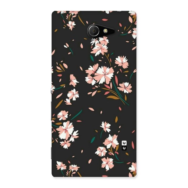 Floral Petals Peach Back Case for Sony Xperia M2