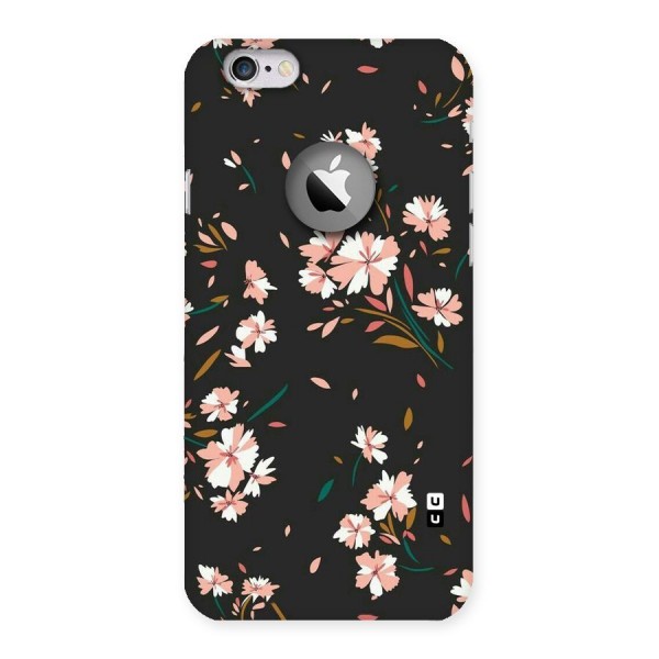 Floral Petals Peach Back Case for iPhone 6 Logo Cut