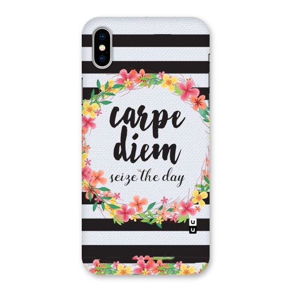 Floral Seize The Day Back Case for iPhone X