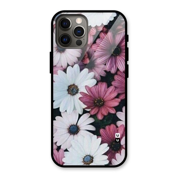 Floral Shades Pink Glass Back Case for iPhone 12 Pro